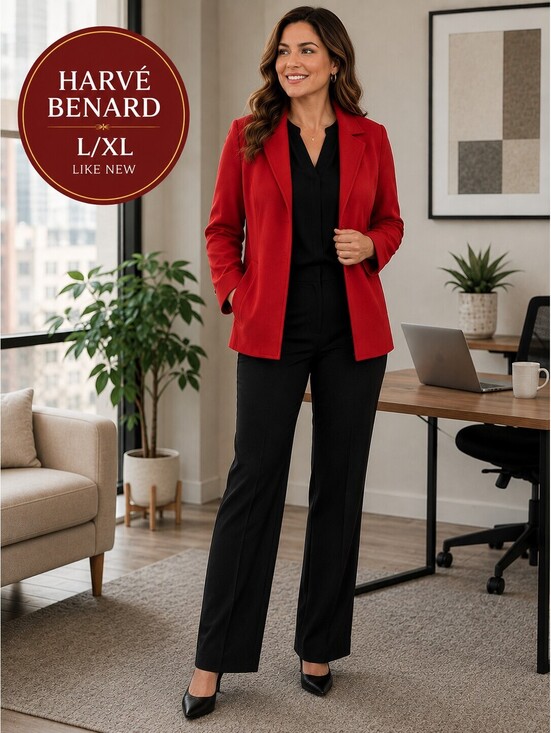 Jackets & Blazers - Harvé Benard | L/XL | Red Tailored Lined Blazer